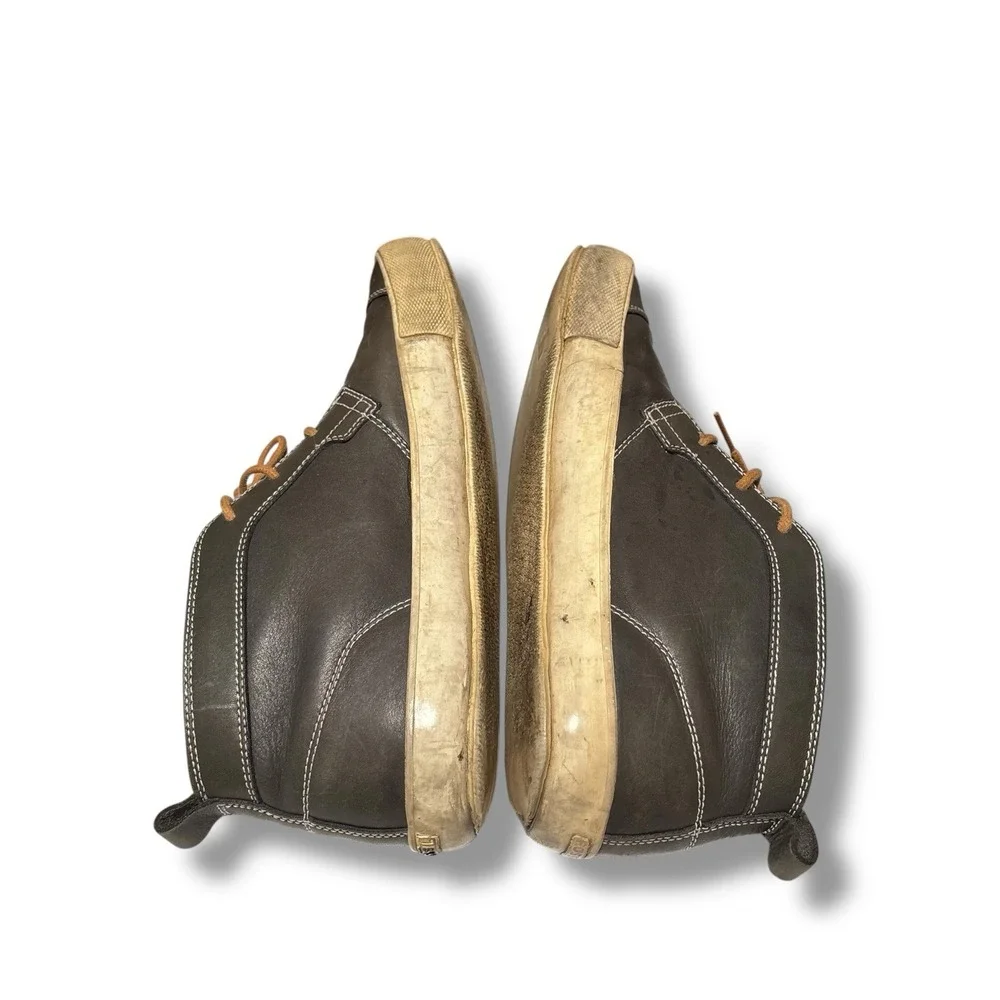 Fossil Men's Gray Leather Chukka Boots Rare‎ SAMPLE Size 9